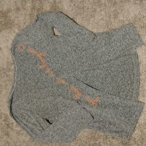 Sundry Size 0/XS Open Back Bonjour Cropped Sleeve Tee